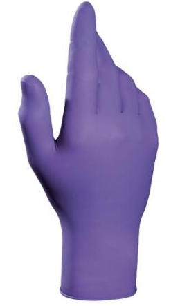 rękawiczki jednorazowe w kolorze fioletowym